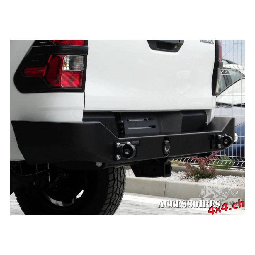 2 Revêtements Pare-chocs Arrière Pour Toyota Hilux Revo 2015-2019 - Remplacement Direct Noir - 6