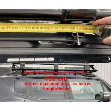 STEEL ROOF RACK 180 delivered without fixing system