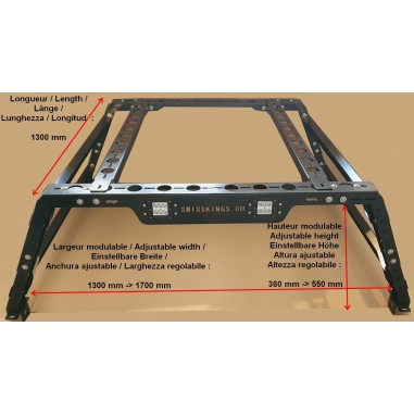 Rack portapacchi acciaio Swisskings universale pickup canoa barca