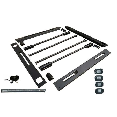 Galerie de toit en acier pour véhicule équipé de gouttière