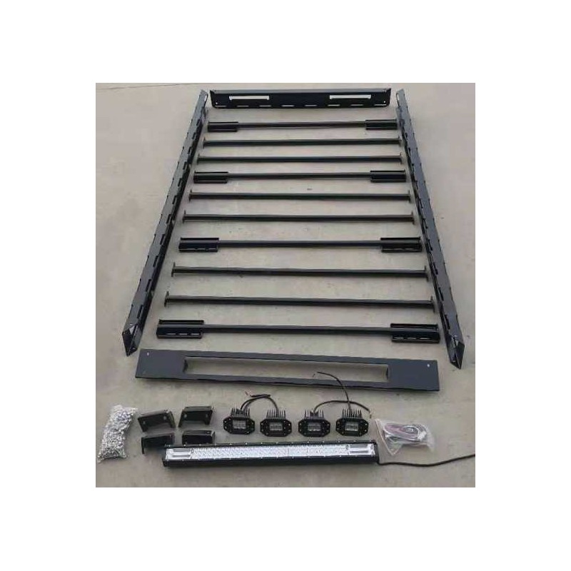 STEEL ROOF RACK 220 cm  (assemblee model) - Led included