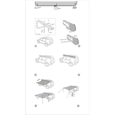 Auvent enroulable Kalahari  2.5 x 2 m 
