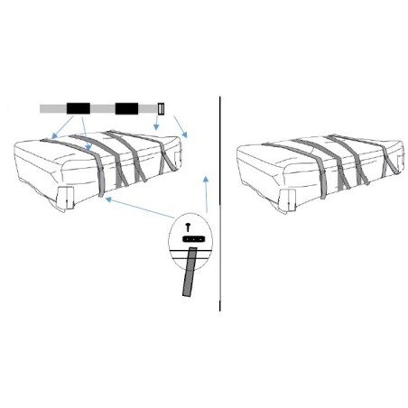PVC cover for  roof top tent size 120x140x30 folded