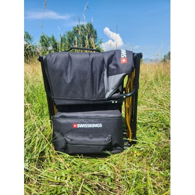 Fauteuil de camping style directeur avec tablette et sac isotherm