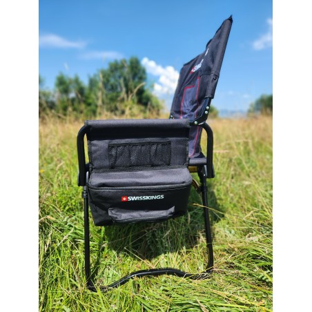 Fauteuil de camping style directeur avec tablette et sac isotherm
