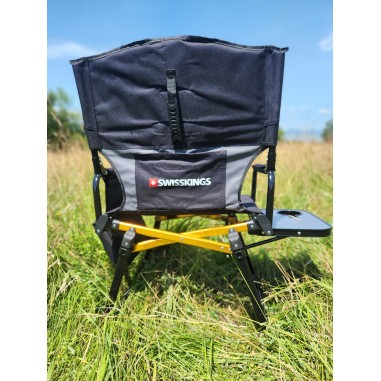Fauteuil de camping style directeur avec tablette et sac isotherm