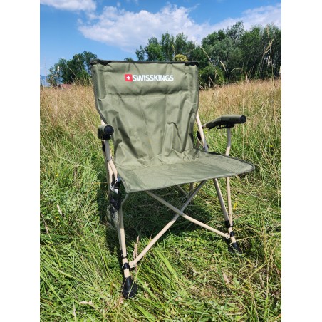 Silla de director para camping con mesa lateral y bolsa isotérmica de almacenamiento