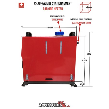 Chauffage de stationnement diesel Tout-en-Un portable 12-24 -220 V  camion auto