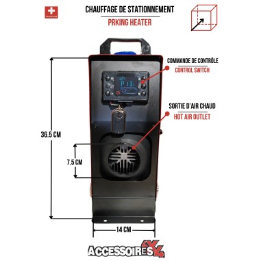 Chauffage de stationnement diesel Tout-en-Un portable 12-24 -220 V  camion auto