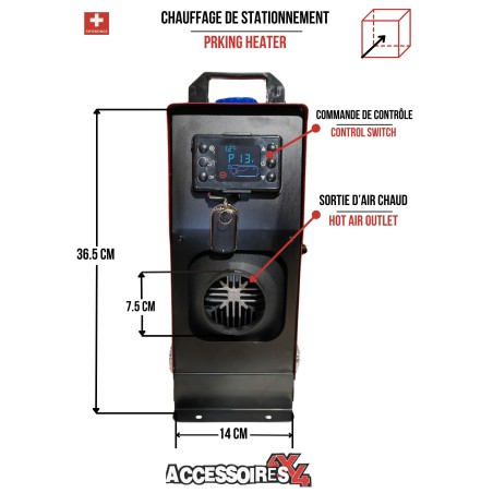 Chauffage de stationnement diesel Tout-en-Un portable 12-24 -220 V  camion auto