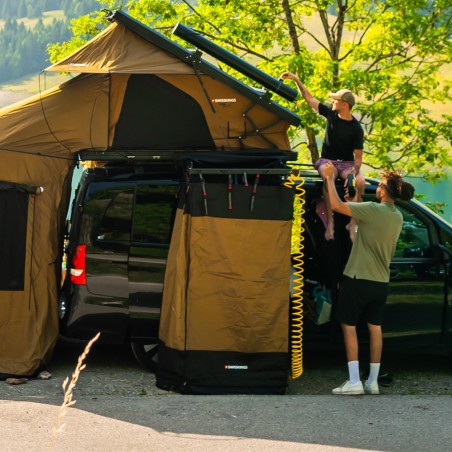 Shower tent for roof bars or roof rack - Swisskings 90 cm - with rain cover