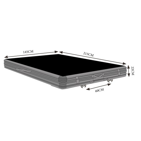 Tente de toit en aluminium Taiga 145 x 210 cm