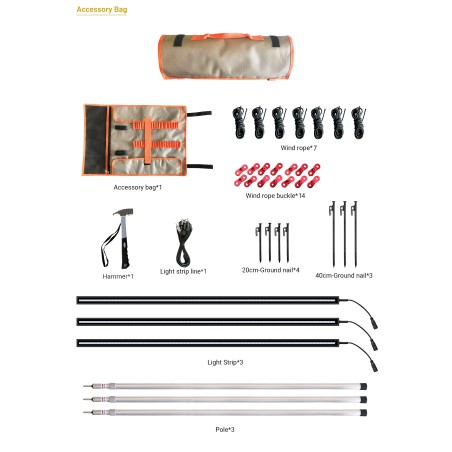 Carbon Awning 2M Swisskings Batwing 270-Degree Opening (Right-Side Version)