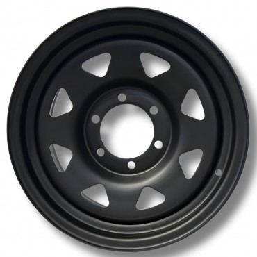 Dim.: 8 x 16 | P.C.D: 6 / 139.7 | E.T.: -10 | CB: 110 | Modèle: Triangular | Couleur: noire mate