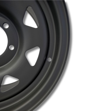 Dim.: 8 x 16 | Lochkreis: 6 / 139.7 | E.T.: 35 | Bohrloch: 110 | Modell: Triangular | Farbe: mattschwarz