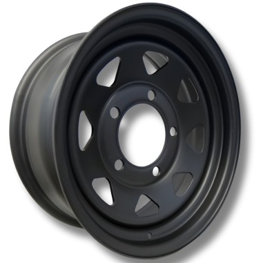 Dim.: 8 x 16 | P.C.D: 5 / 114.3 | Offset: 0 | CB: 81 | Modelo: Triangular | Color: negra mate