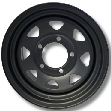 Dim.: 8 x 16 | P.C.D: 5 / 120 | E.T.: -10 | CB: 84 | Modèle: Triangular | Couleur: noire mate