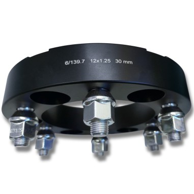 6 x 139.7 Distanziali Ruote 30 mm aluminium (6 x 5.5" Ecrous 12x1.25)