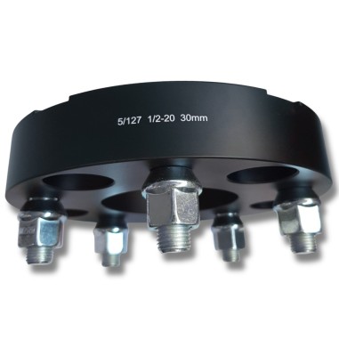 5 x 127 Elargisseur aluminium 30 mm ( 5x 5" Ecrous 1/2)