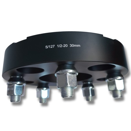 5 x 127 Elargisseur aluminium 30 mm ( 5x 5" Ecrous 1/2)