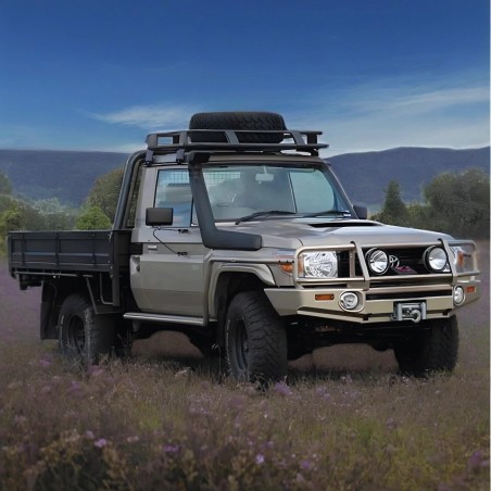 Schnorchel für Toyota Land Cruiser 71, 73, 75, 78 & 79 (Breite Front) – Quadratischer Scheinwerfer
