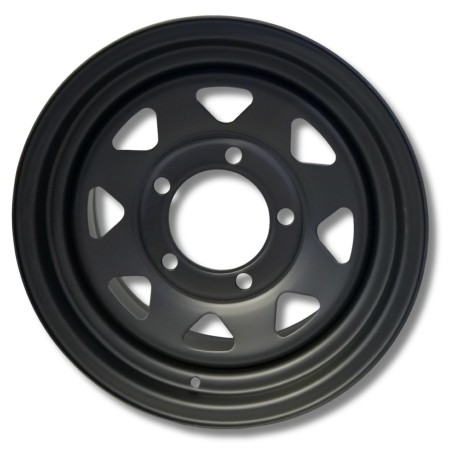 Dim.: 8 x 16 | P.C.D: 5 / 127 | E.T.: 0 | CB: 81 | Modèle: Triangular | Couleur: noire mate