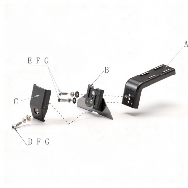 STEEL ROOF RACK  FLAT 135cm supplied with 4 mounting brackets