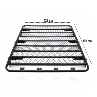 Galerie de toit en acier 180 cm pour tente de toit – Compatible 4x4 et utilitaires