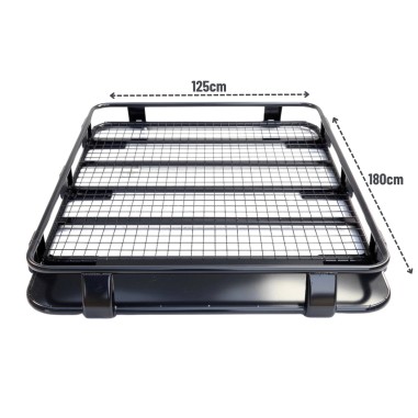 Barra de techo de acero de 180 cm con borde para 4x4 y vehículos utilitarios