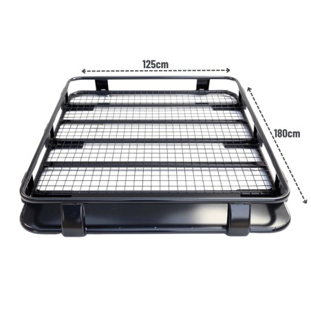 Barra de techo de acero de 180 cm con borde para 4x4 y vehículos utilitarios