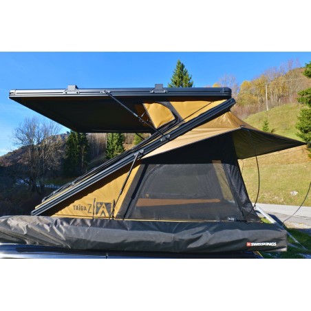 Tenda da tetto in alluminio Taiga Serie Z con tetto sollevabile – 145 x 215 cm