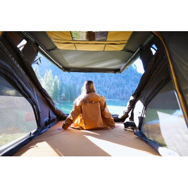 Tenda da tetto in alluminio Taiga Serie Z con tetto sollevabile – 145 x 215 cm