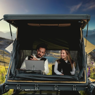 Tenda da tetto in alluminio Taiga Serie Z con tetto sollevabile – 145 x 215 cm