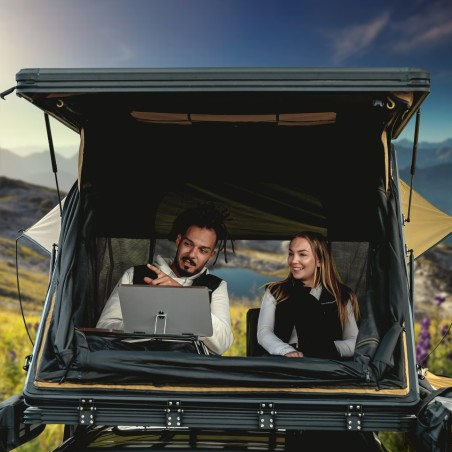 Taiga Z Series Aluminum Rooftop Tent with Pop-Up Roof – 145 x 215 cm
