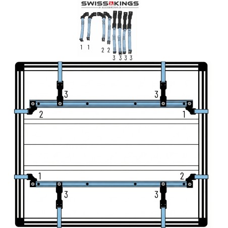 Adaptation kit for new tarp for older models (before 2025)