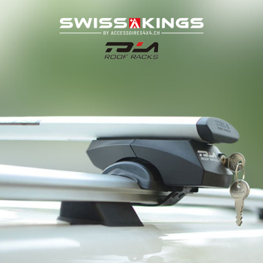 Universal roof bars for raise rail