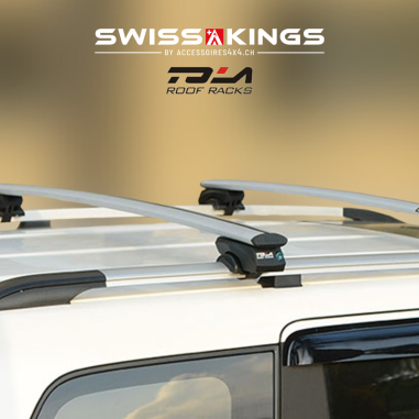 Universal roof bars for raise rail