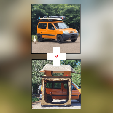 Offre combo : Auvent + tente sur auvent 2 x 2.5 M