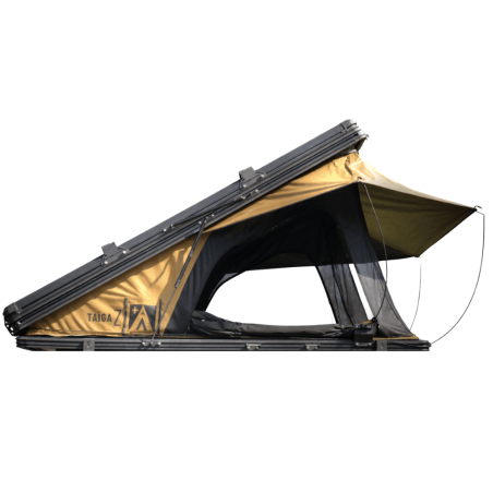 Tienda de techo rígida para 2 personas: serie Z Taiga de Swisskings con una terraza panorámica única.