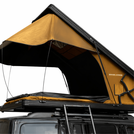 Tenda da tetto rigida per 2 persone – Swisskings Taiga Serie Pro con terrazza e vista a 180°