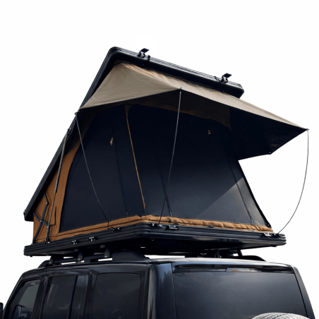 Tenda da tetto rigida per 2 persone – Swisskings Taiga Serie Pro con terrazza e vista a 180°