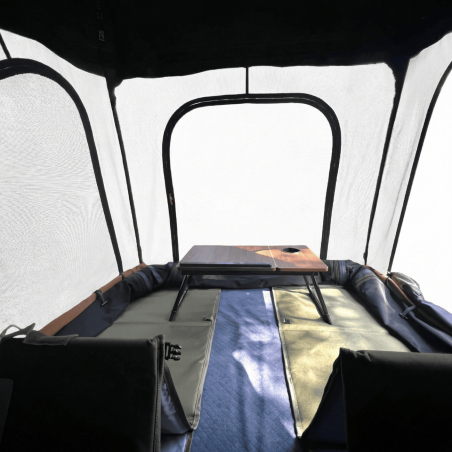 Tente de toit 2 places à coque rigide – Swisskings Taiga Série Pro avec terrasse, vue à 180°