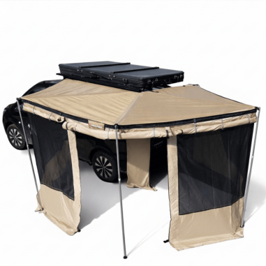 Tente sur auvent 270° Carbone (version gauche)