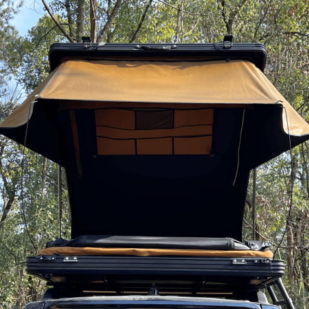 Tenda da tetto rigida per 2 persone – Swisskings Taiga Serie Pro con terrazza e vista a 180°