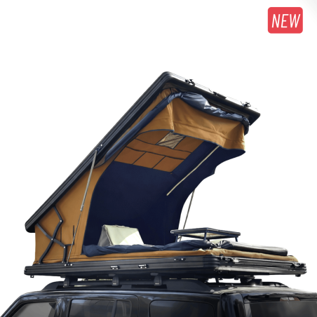 Tenda da tetto rigida per 2 persone – Swisskings Taiga Serie Pro con terrazza e vista a 180°