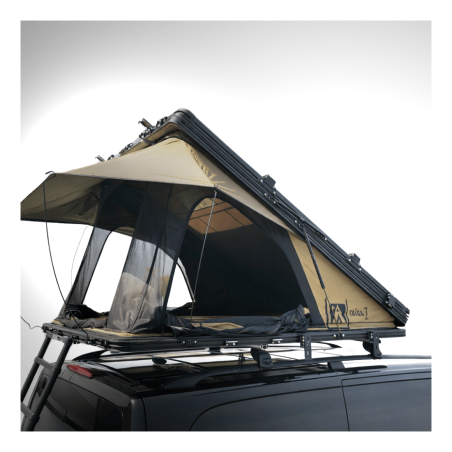 Hard shell roof tent for 2 people – Swisskings Taiga Series Z with unique panoramic terrace