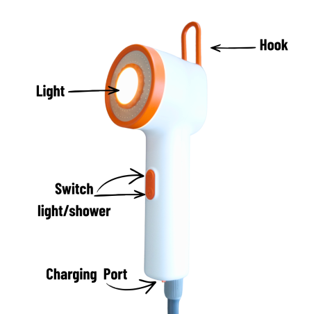 Douche de camping portable avec réservoir d’eau - kit douche autonome pour vanlife, bivouac et randonnée