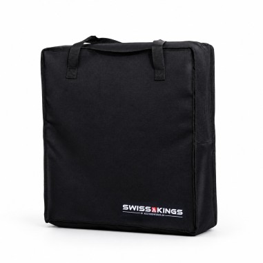 Director style camping chair with shelf and cool bag