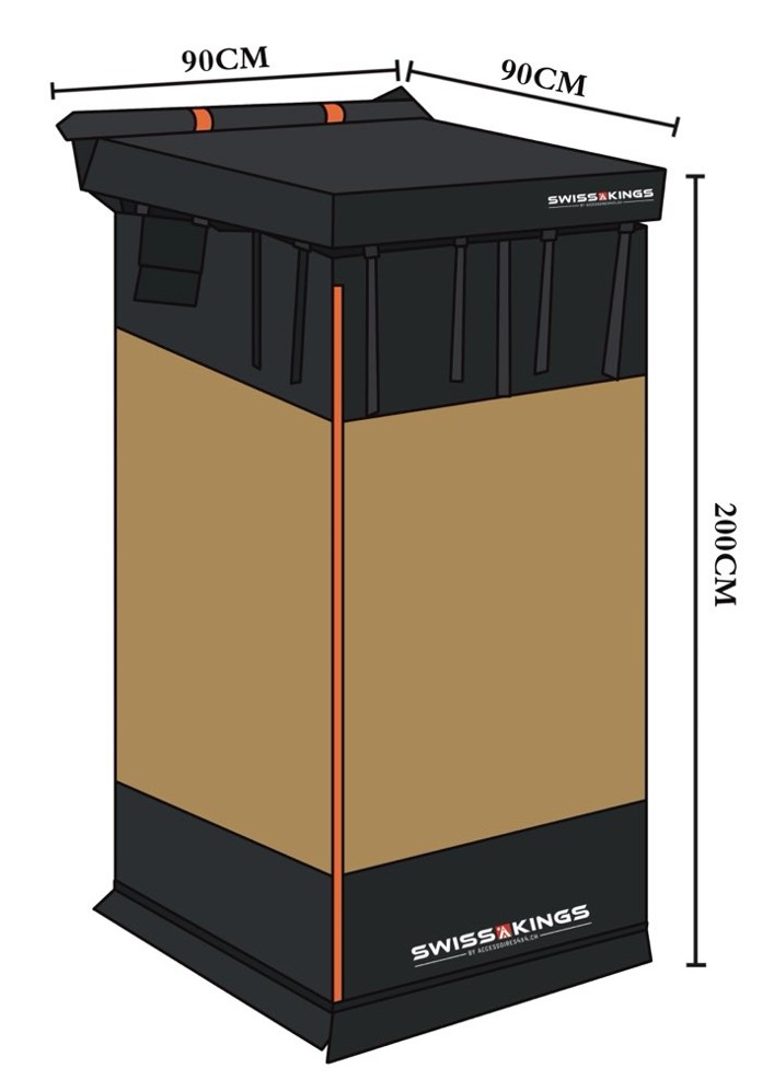 tente de douche avec protection pluie
